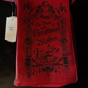 Red Book of Christmas Wishes Book Clutch in Vinyl